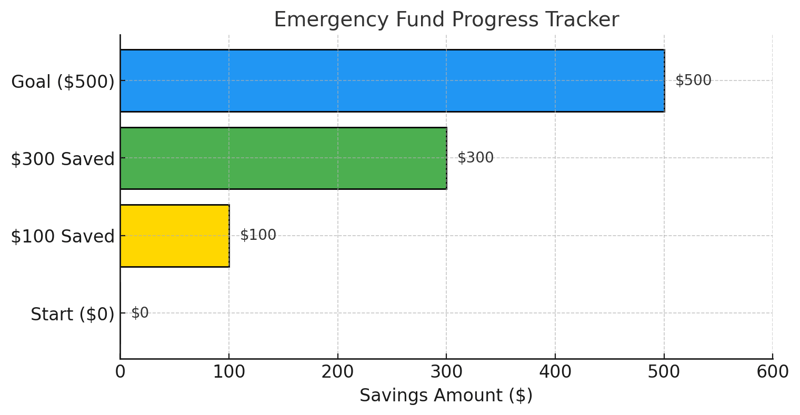 A Visualization of an Emergency Fund Progress Tracker